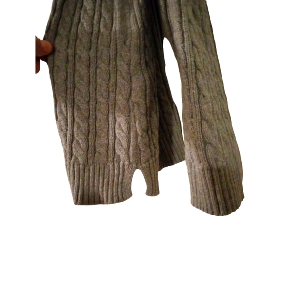 Croft & Barrow Cable Knit Gray Sweater V-Neck Warm Minimalist Business Casual XL - Picture 3 of 8